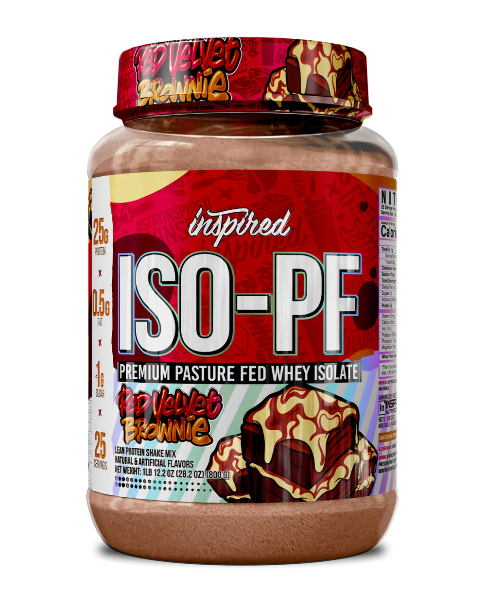 Inspired Nutrition ISO-PF ISO-PF 草饲乳清分离蛋白粉（红丝绒布朗尼）