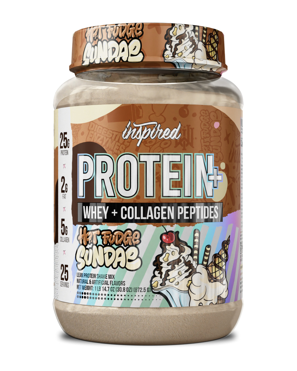 Inspired Nutrition PROTEIN+ PROTEIN+ 乳清胶原蛋白粉（热巧克力圣代）