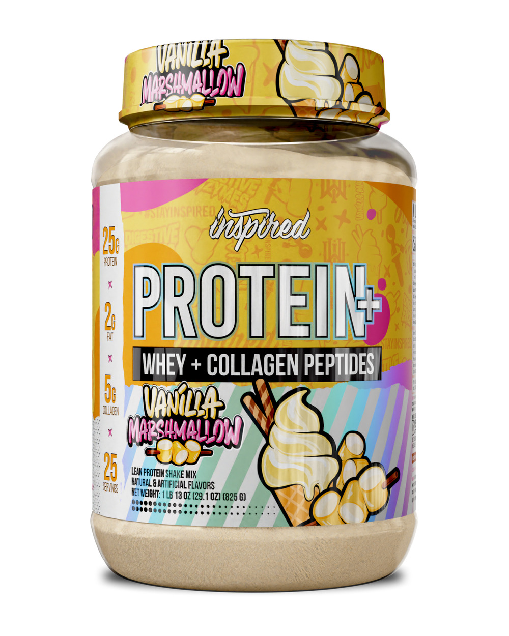 Inspired Nutrition PROTEIN+ PROTEIN+ 乳清胶原蛋白粉（香草棉花糖）